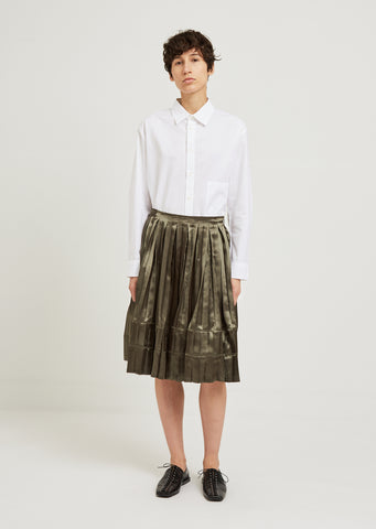 Satin Pleated Skirt