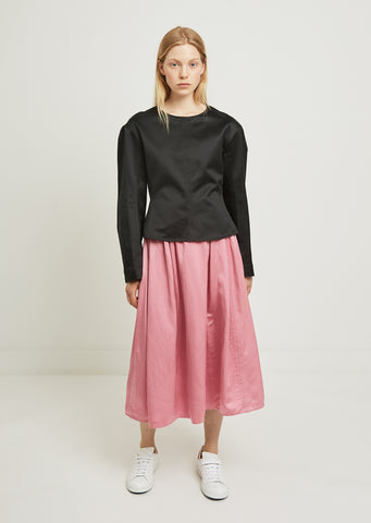 Washed Crepe Satin Skirt