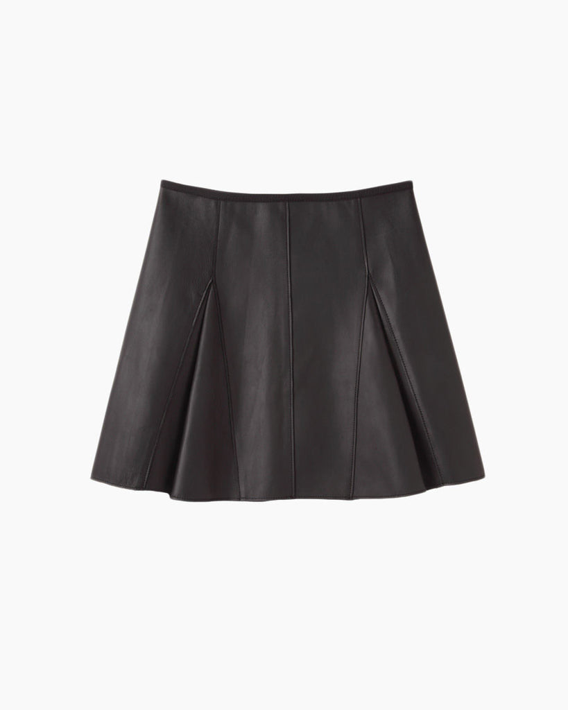 Leather Flare Skirt