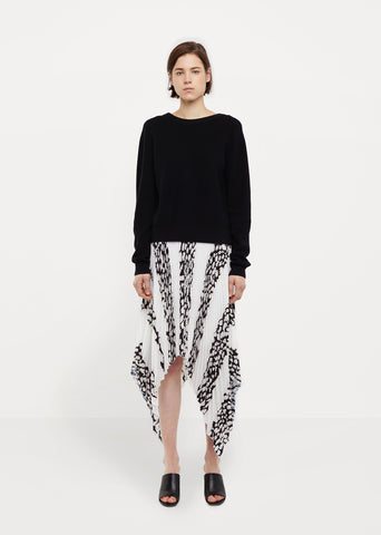 Asymmetrical Printed Skirt