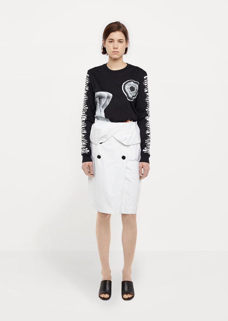 Foldover Poplin Skirt