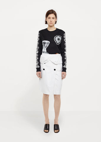 Foldover Poplin Skirt