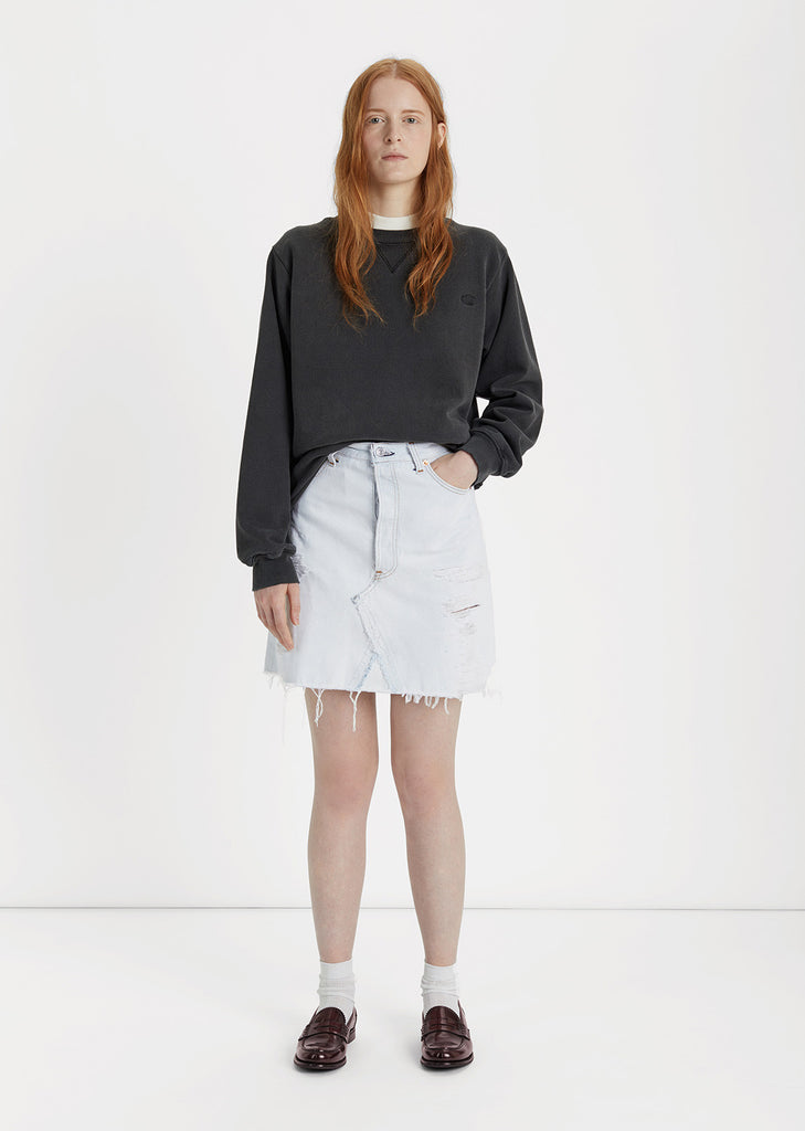 X Levi's High Waisted White Out Skirt