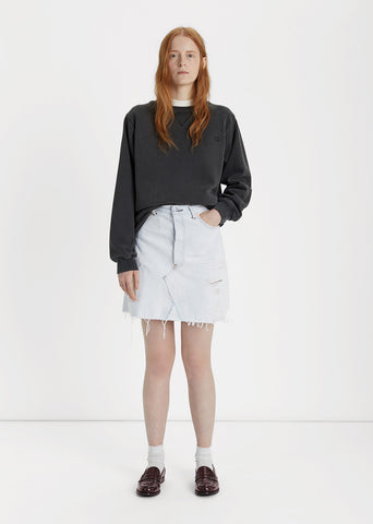 X Levi's High Waisted White Out Skirt