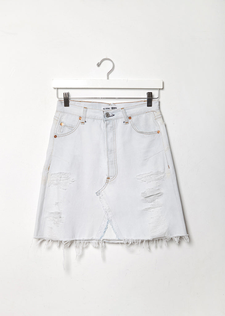X Levi's High Waisted White Out Skirt