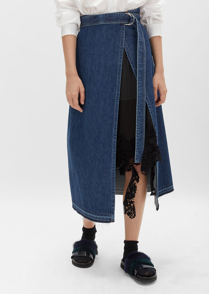 Denim Wrap Skirt