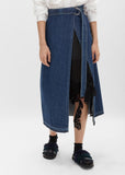 Denim Wrap Skirt