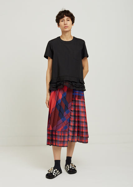 Plaid Mix Skirt by Sacai- La Garçonne