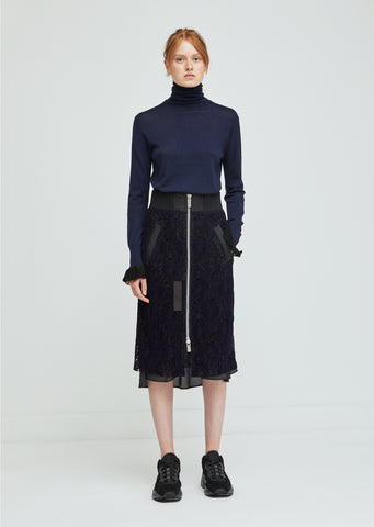 Flocking Lace Skirt