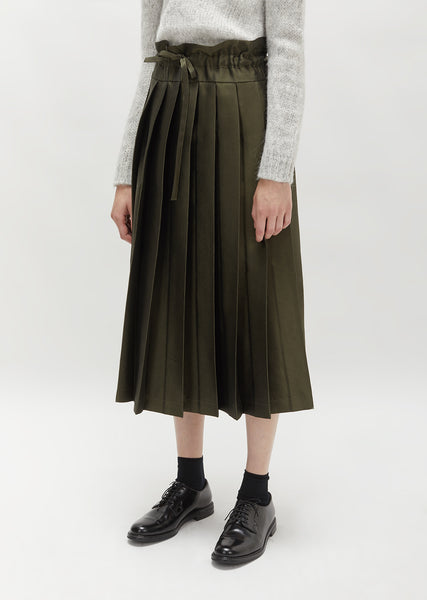 Double Pleated Skirt by Sara Lanzi- La Garçonne