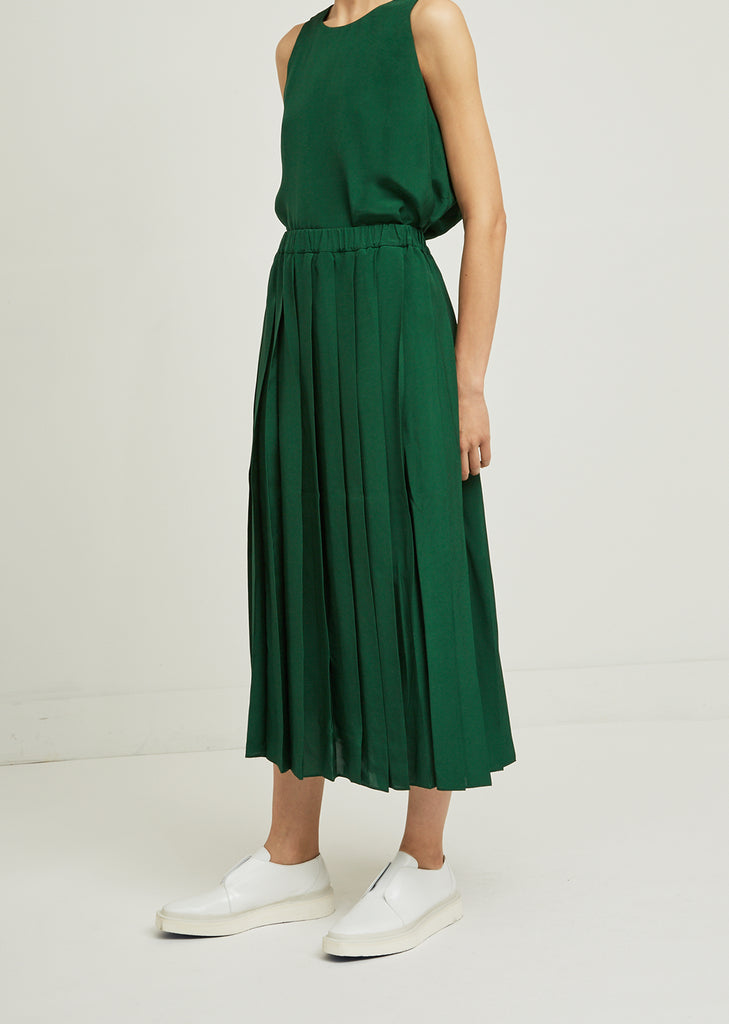 Pleated Midi Skirt