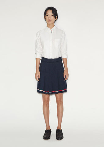 Wide Pleat Mini Skirt