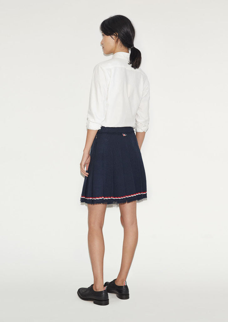 Wide Pleat Mini Skirt