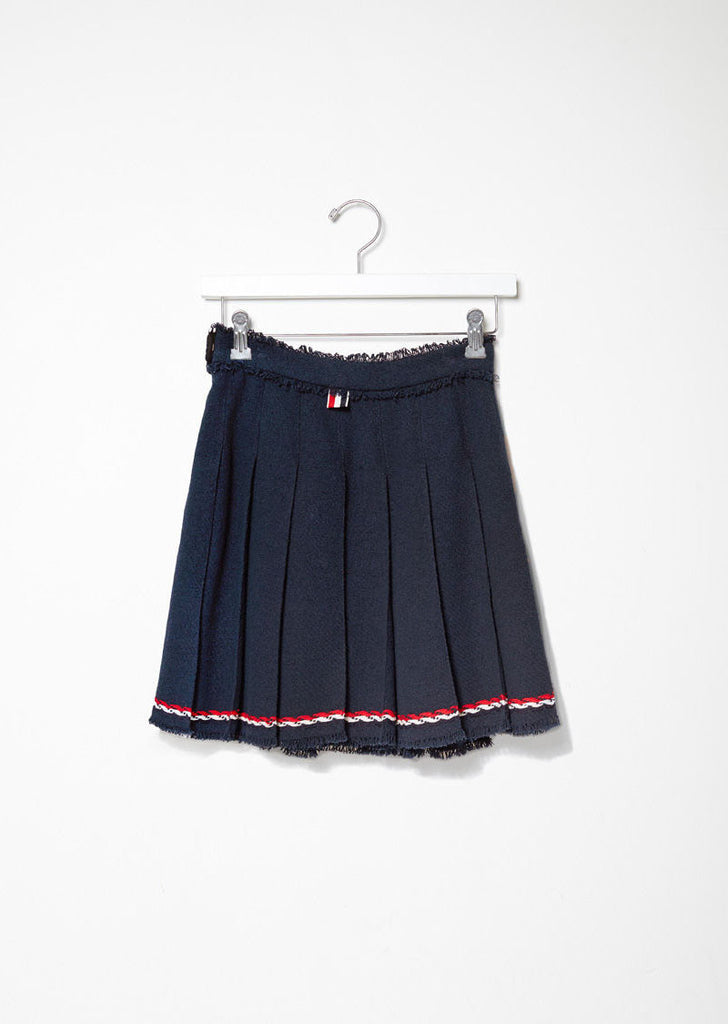 Wide Pleat Mini Skirt