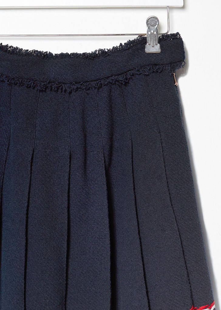 Wide Pleat Mini Skirt