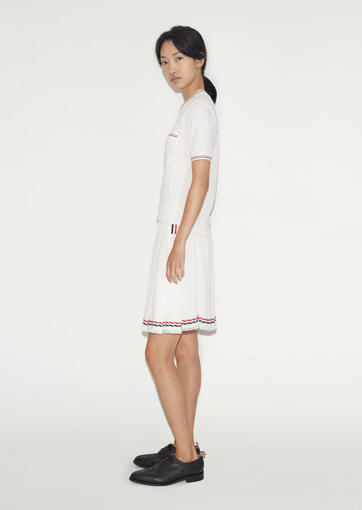 Wide Pleat Mini Skirt