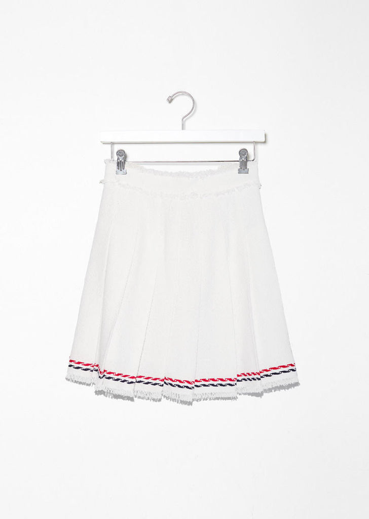 Wide Pleat Mini Skirt