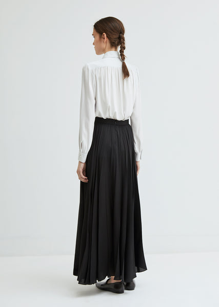 ★SIO★BUCKLE PLEATS STRIPE MAXI SKIRT [GREY]★韓国送料込 ☆SIO☆BUCKLE PLEATS STRIPE MAXI SKIRT [GREY]☆韓国送料込