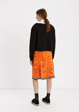 Trumpet Printed Contrast Trim Skirt