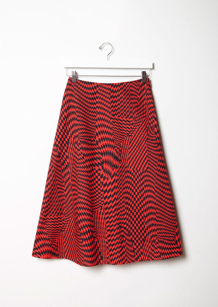 Cotton Poplin Midi Skirt