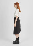 Cotton Angled Wrap Skirt