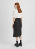 Cotton Angled Wrap Skirt