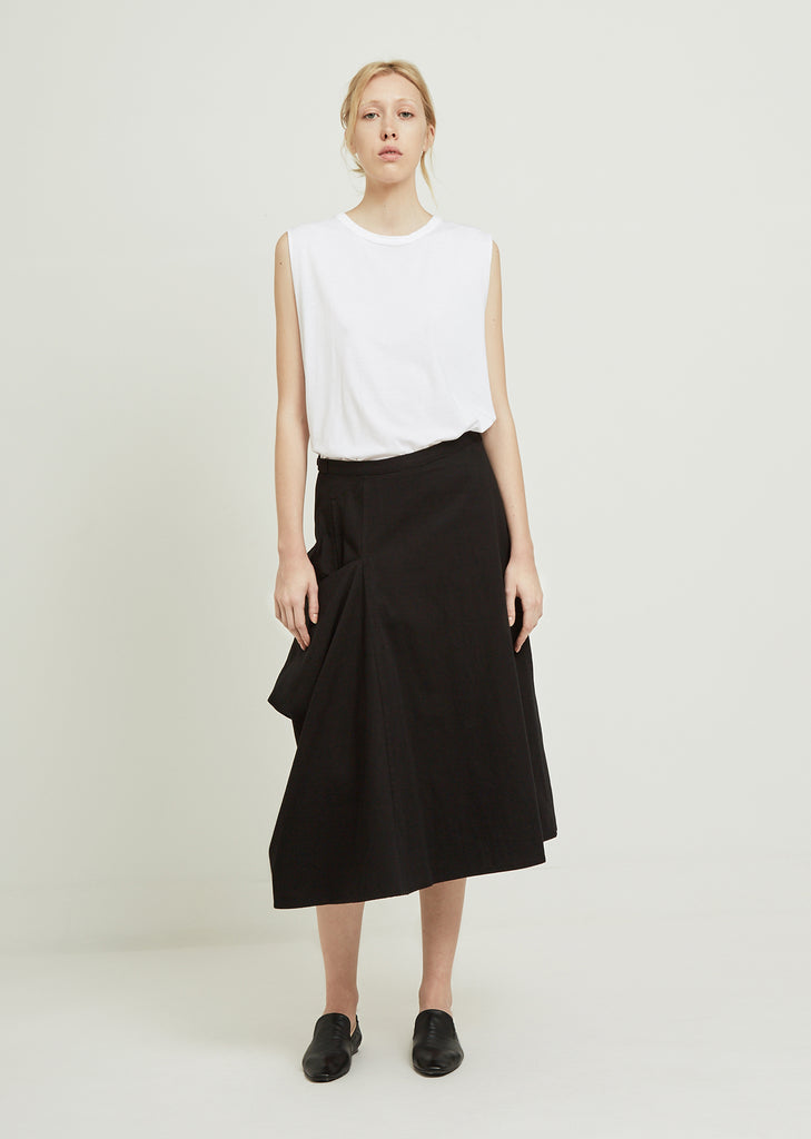 Soft Twill Yoke Panel Skirt