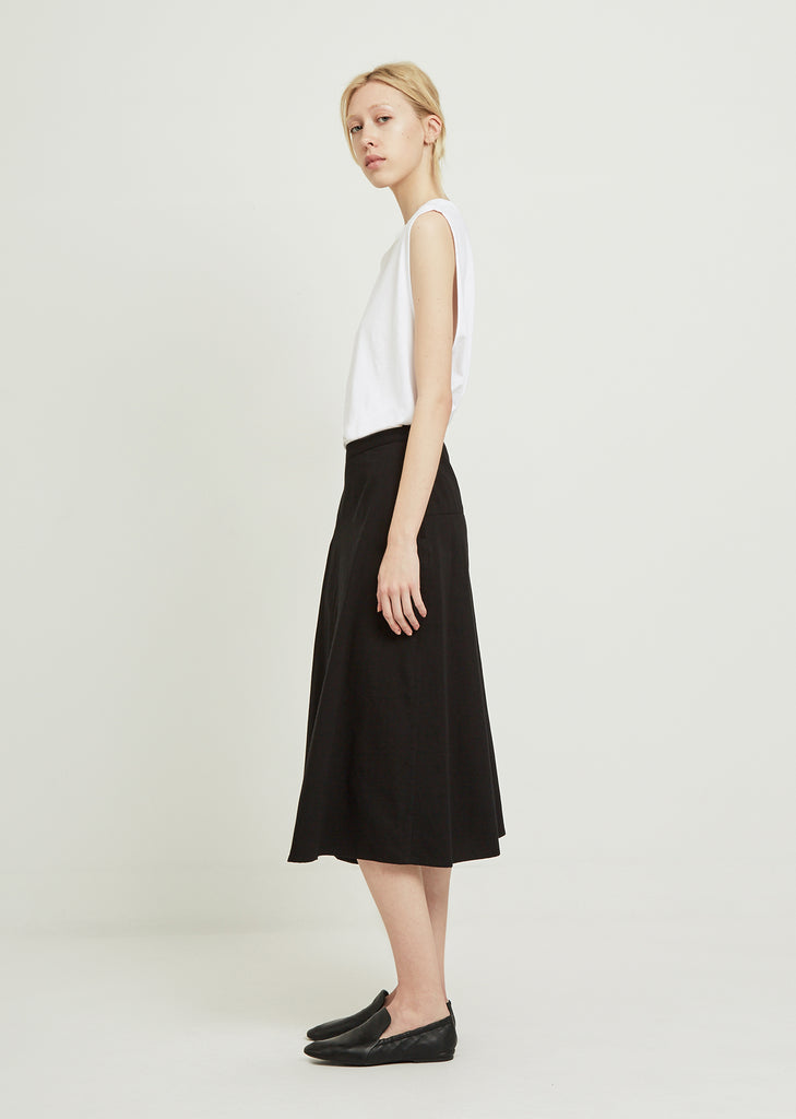 Soft Twill Yoke Panel Skirt