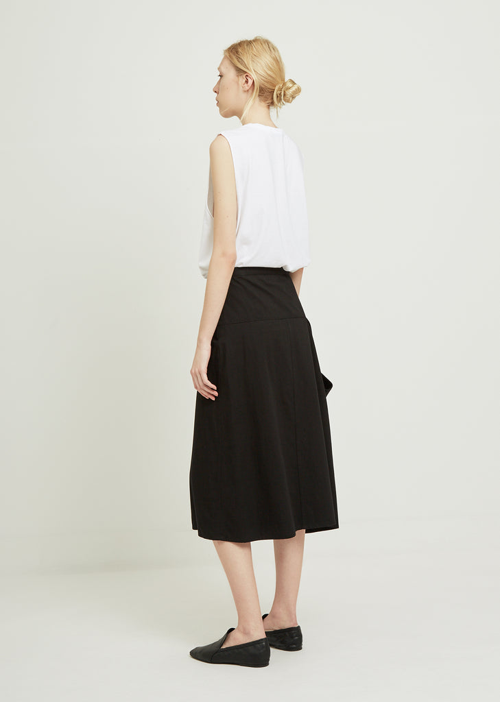 Soft Twill Yoke Panel Skirt