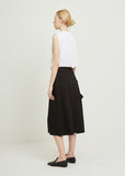 Soft Twill Yoke Panel Skirt