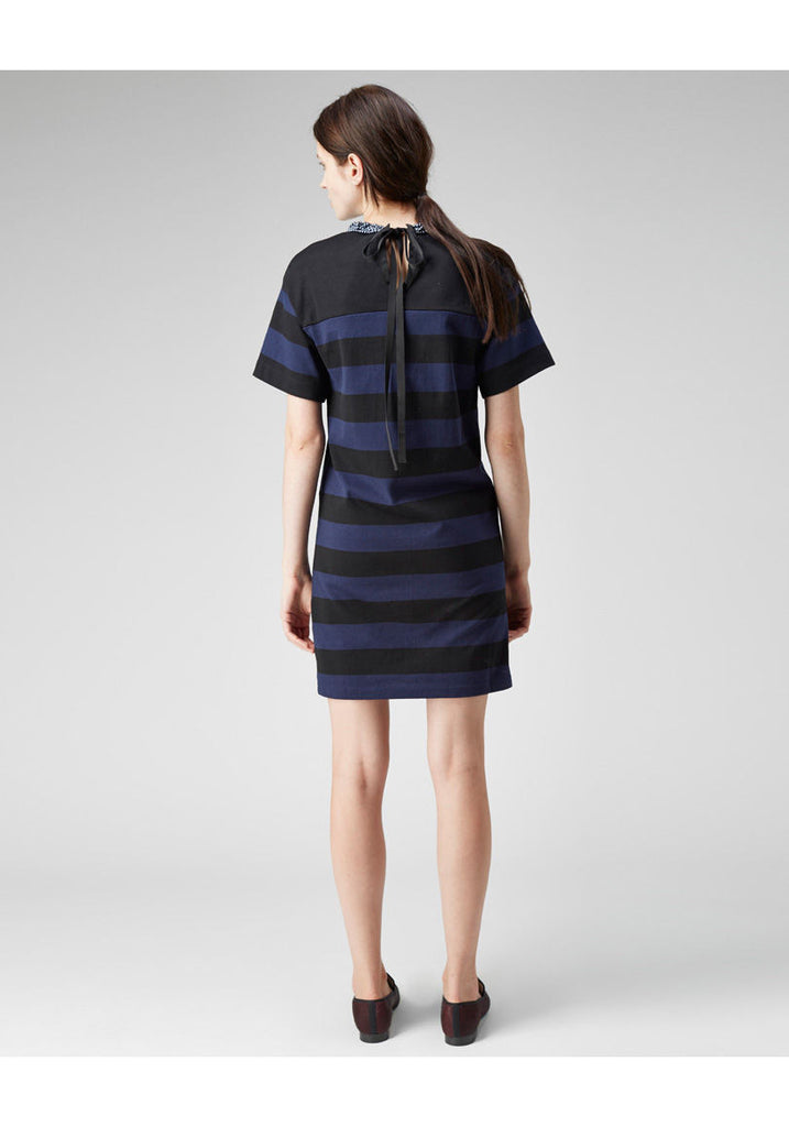 Beaded Collar T-Shirt Dress