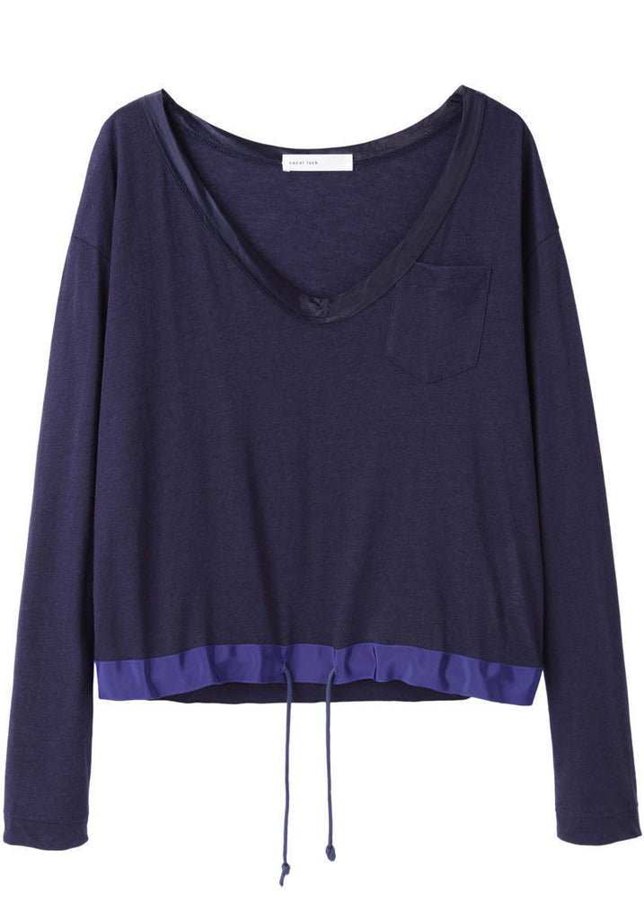 Drawstring Long Sleeve Tee