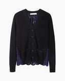 Eyelet Lace Combo Cardigan