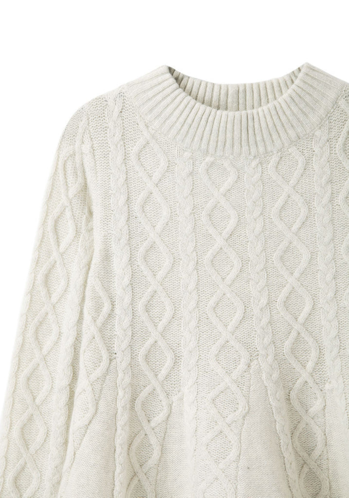 Flared Cableknit Pullover