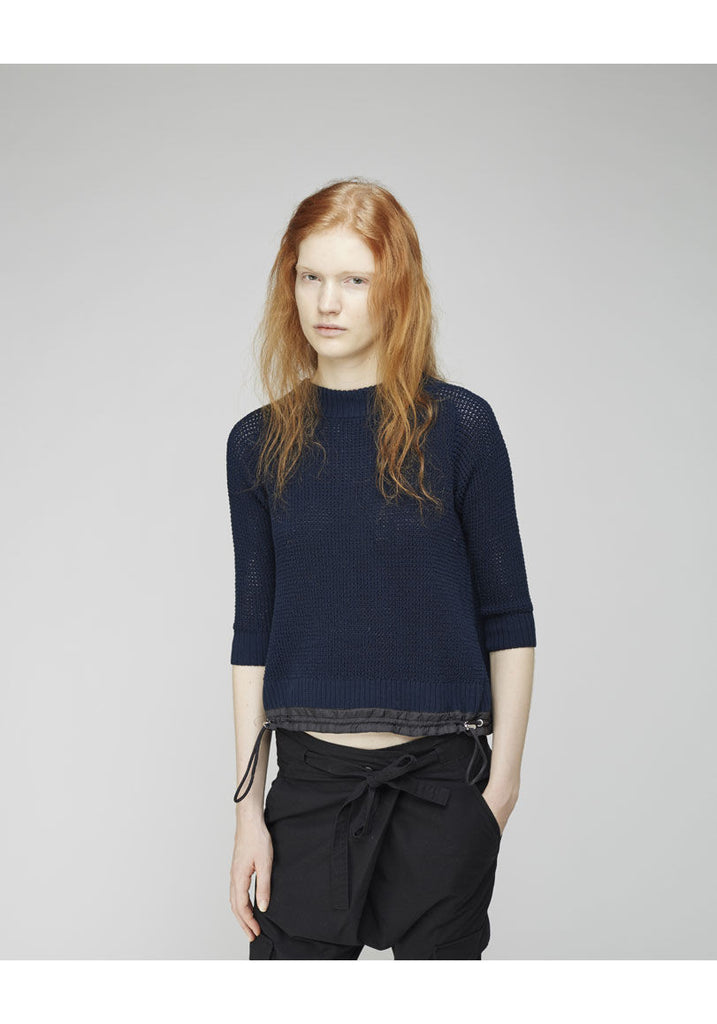 Flounced Knit Pullover