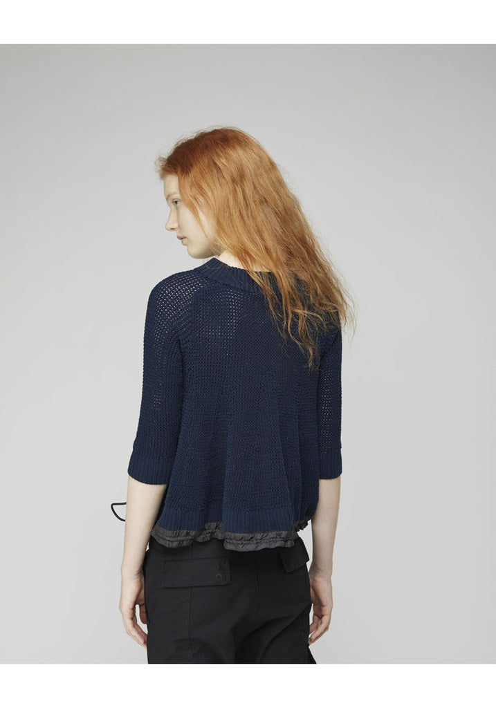 Flounced Knit Pullover