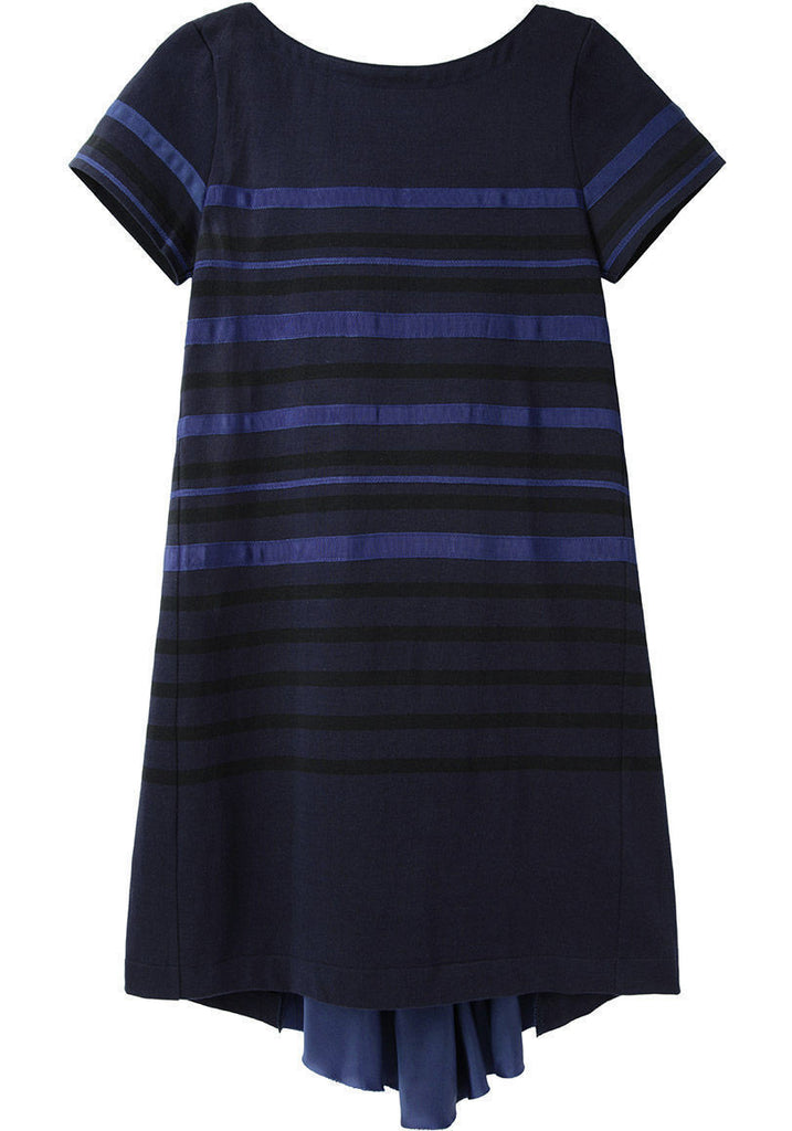 Grosgrain Stripe Lace Dress