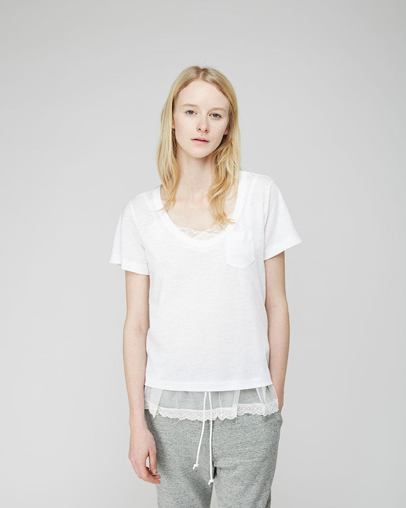 Lace Trim T-Shirt