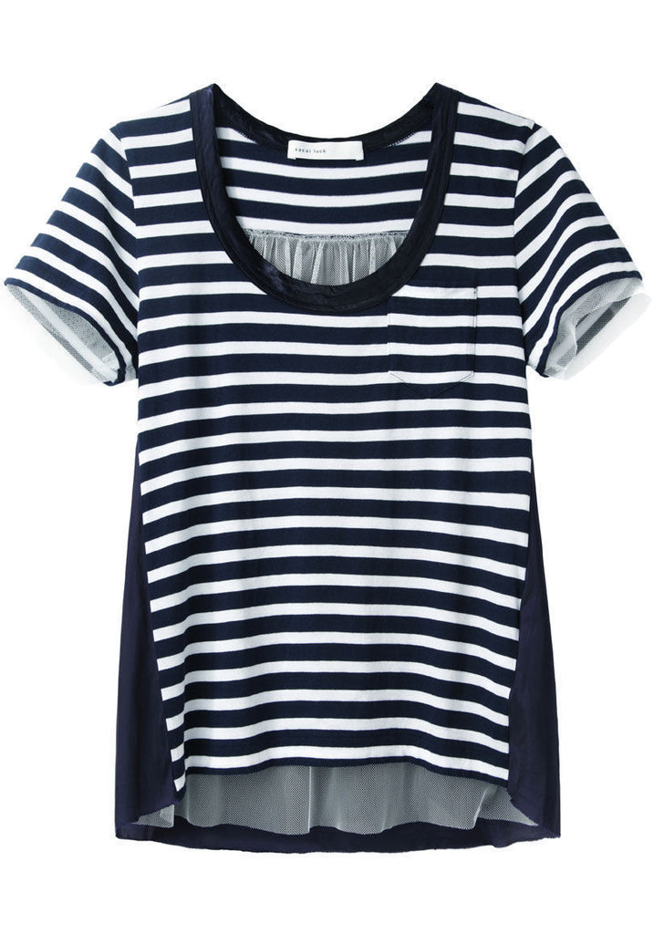 Striped Cupro Back Tee