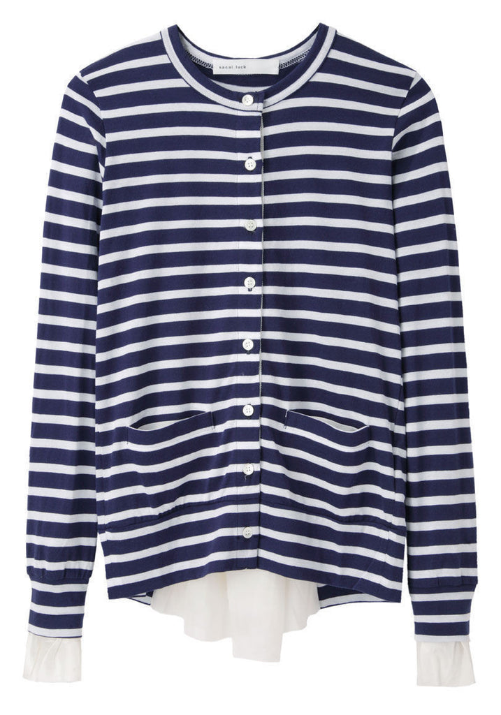 Striped Split Back Cardigan