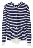 Striped Split Back Cardigan