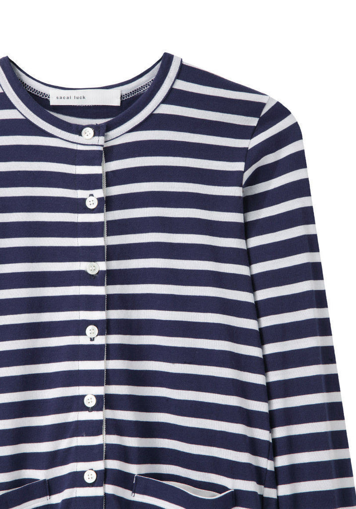 Striped Split Back Cardigan