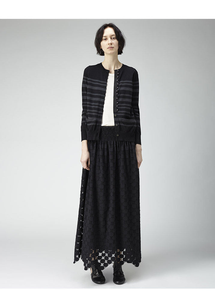 Striped Split Back Cardigan