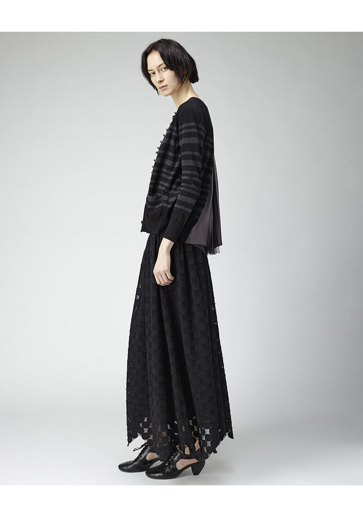 Striped Split Back Cardigan