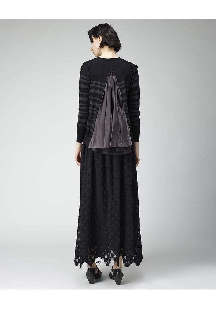 Striped Split Back Cardigan