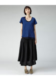 Striped Tulle Trim Tee