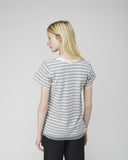 Tulle Trimmed Striped Tee