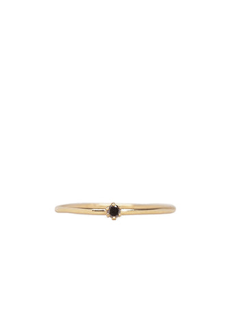 Black Diamond Solitaire Ring