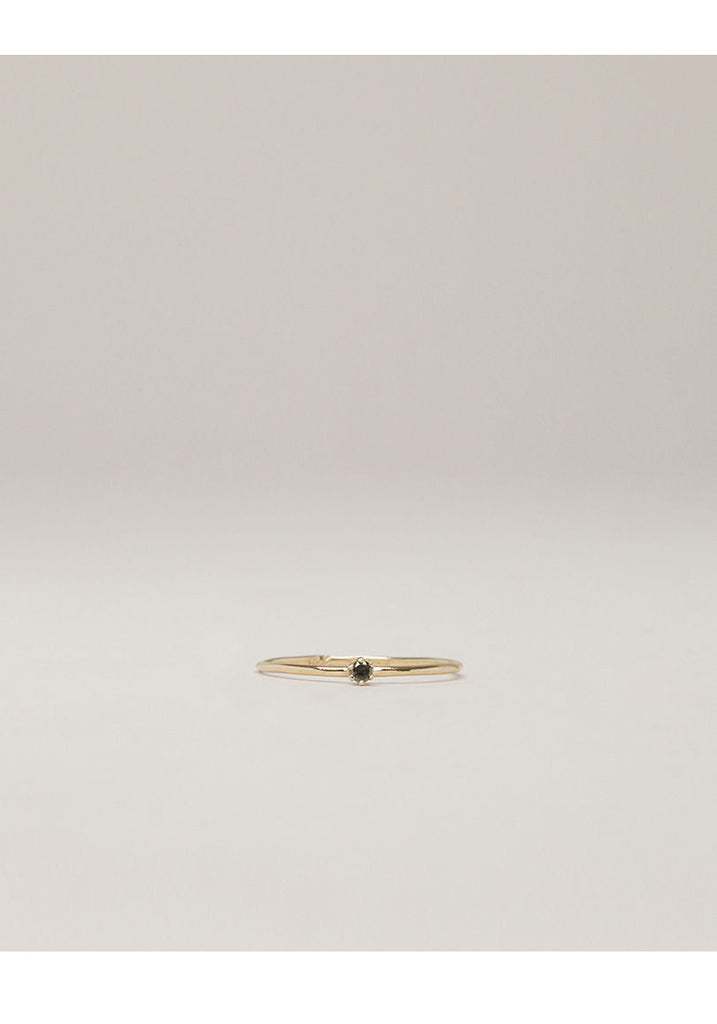 Black Diamond Solitaire Ring