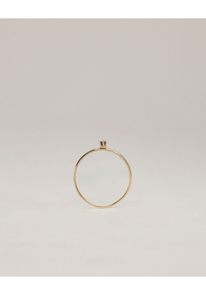 Black Diamond Solitaire Ring